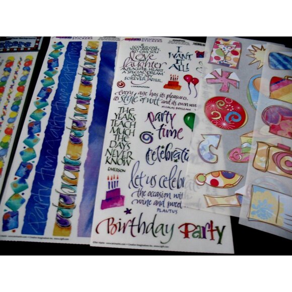 Creative Memories and more CELEBRATE Stickers (Party, Birthday,) Gr Lengths - Picture 3 of 6